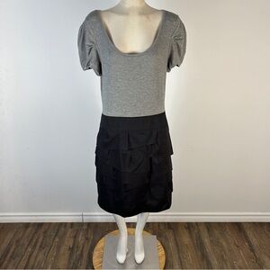 BCBGMaxAzria Gray and Black Skirt Dress 12